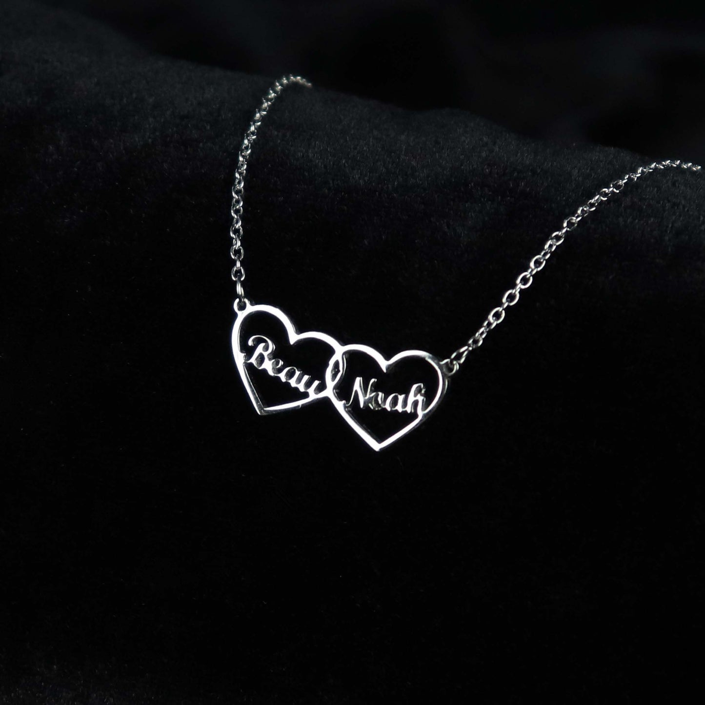 Two Hearts Personalized couple’s necklace