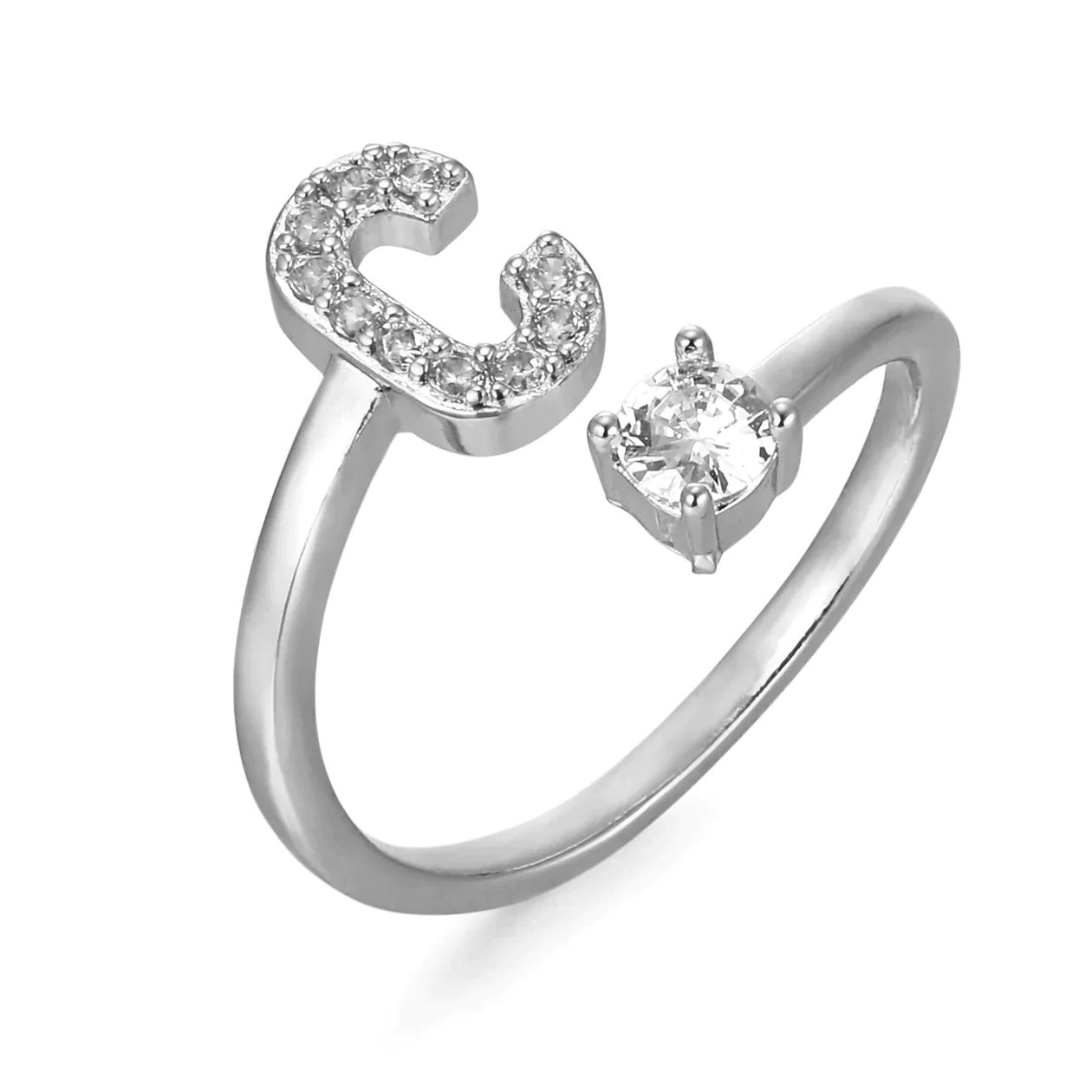 Cubic Zirconia Initial Ring