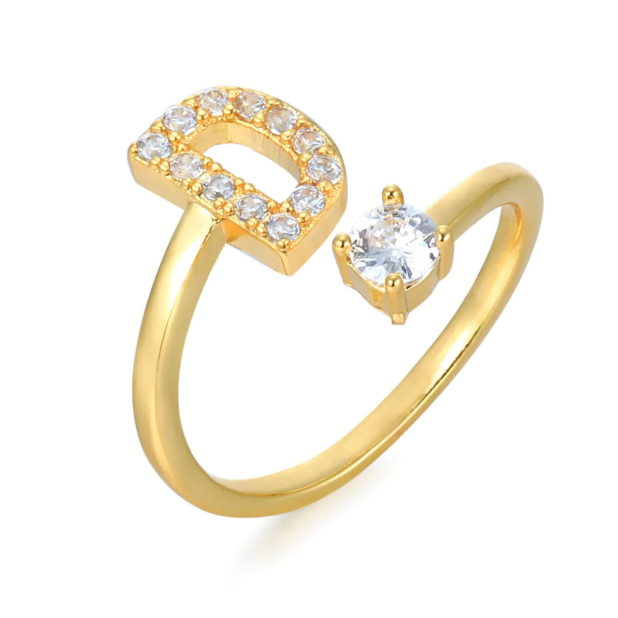 Cubic Zirconia Initial Ring