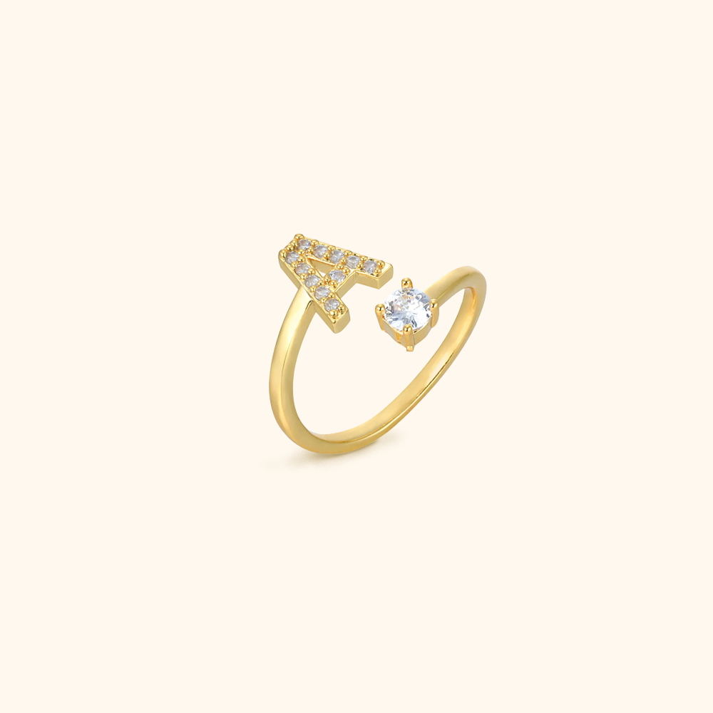 Cubic Zirconia Initial Ring