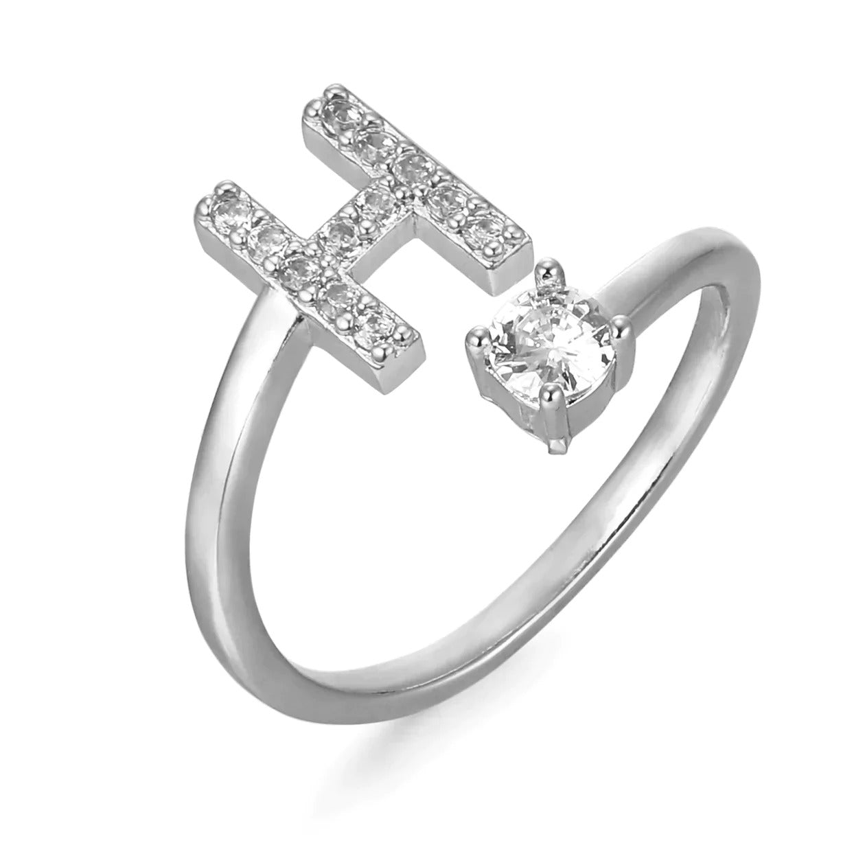 Cubic Zirconia Initial Ring