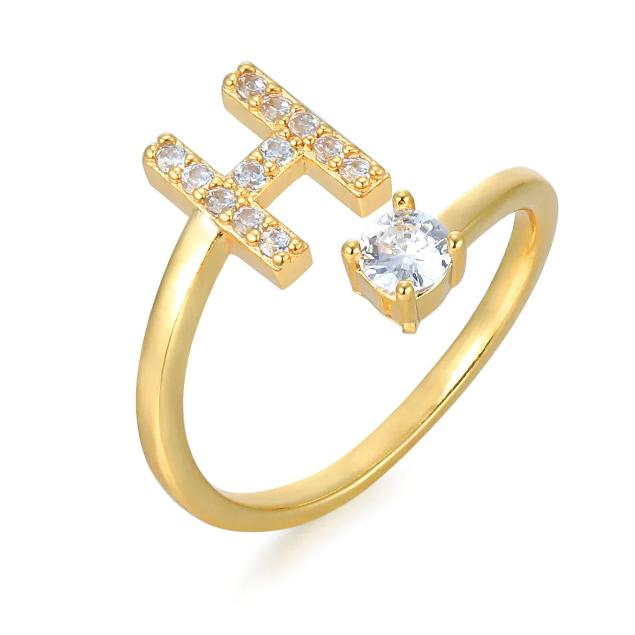 Cubic Zirconia Initial Ring