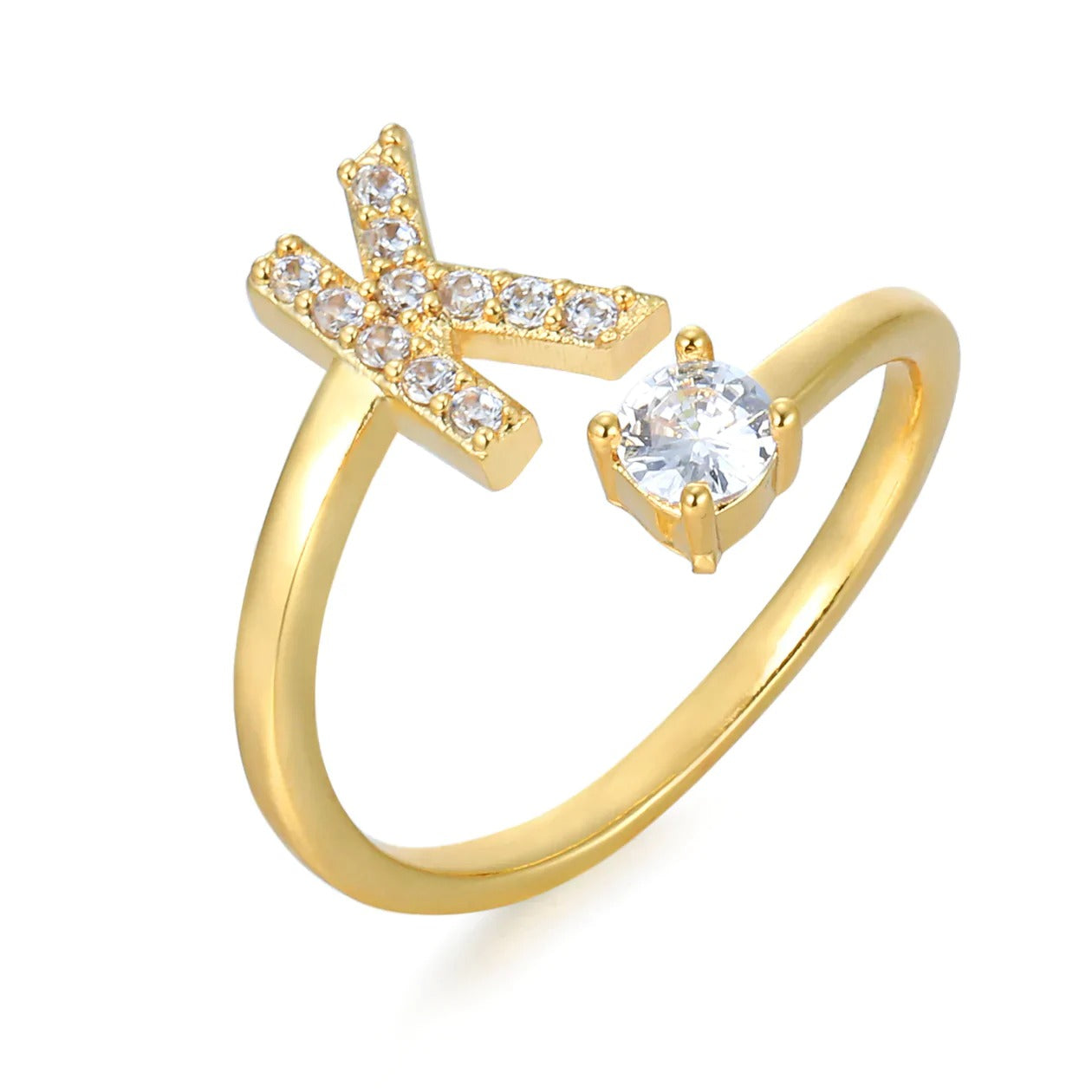 Cubic Zirconia Initial Ring