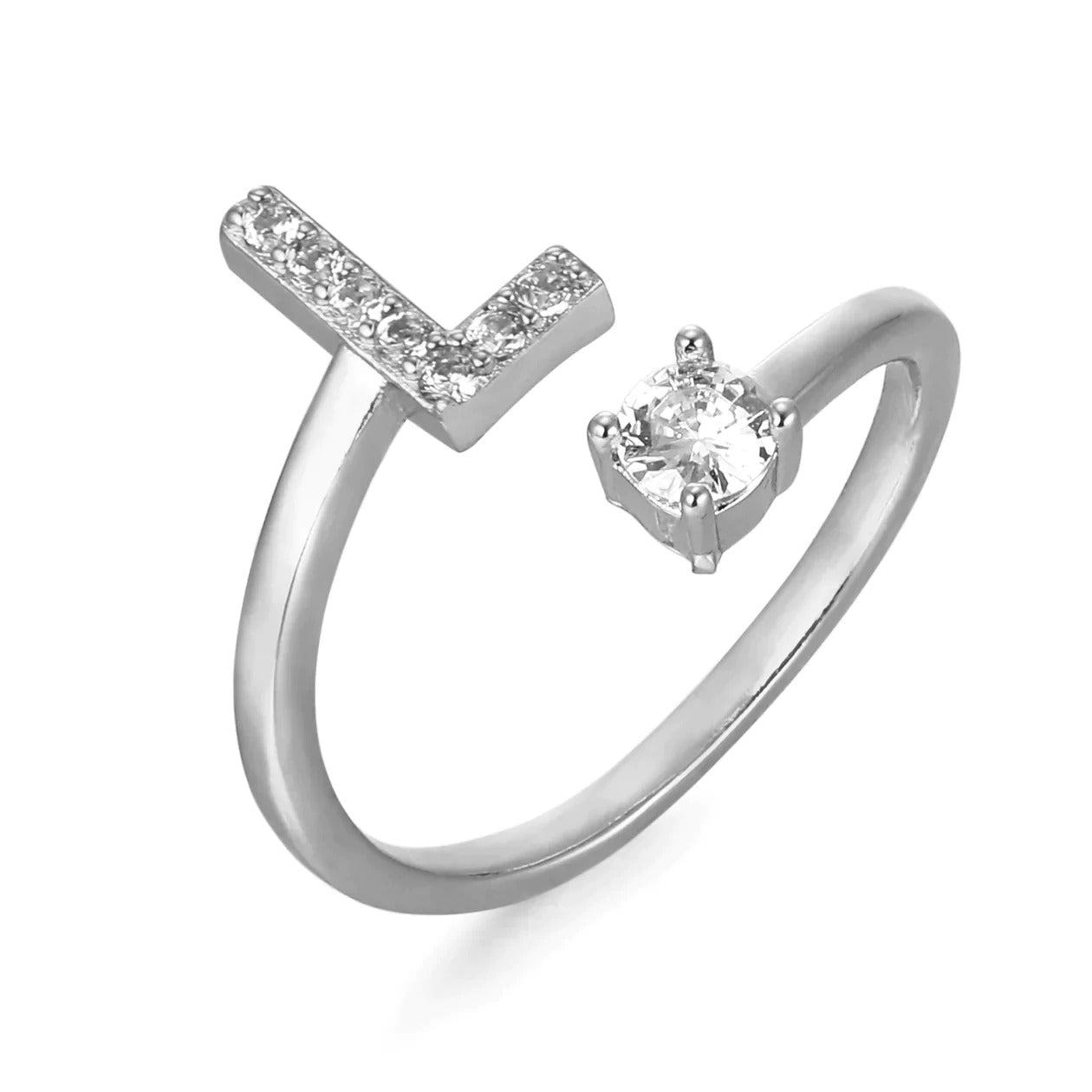 Cubic Zirconia Initial Ring