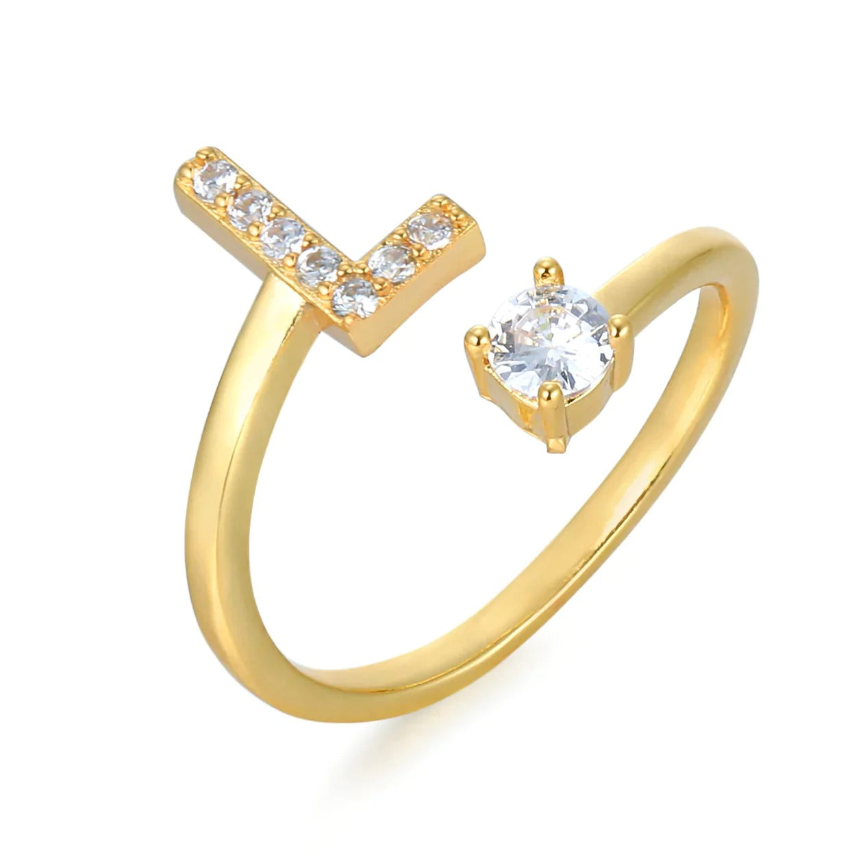 Cubic Zirconia Initial Ring