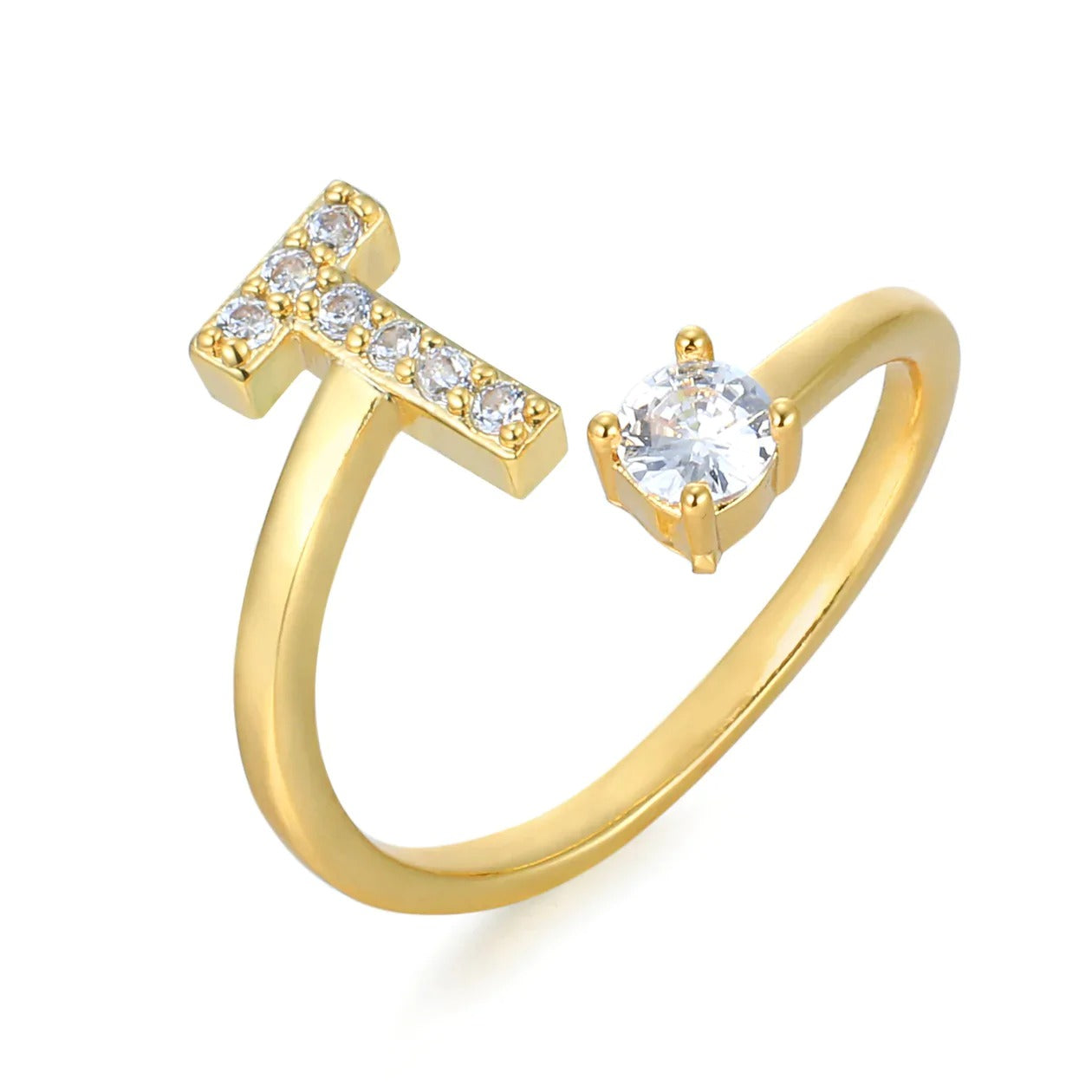 Cubic Zirconia Initial Ring