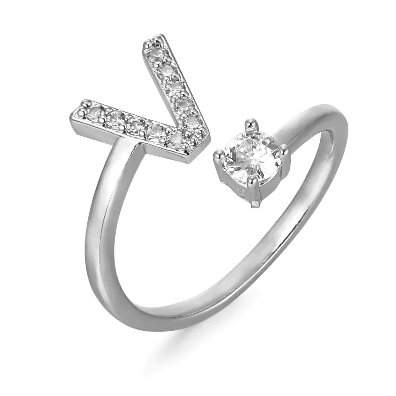 Cubic Zirconia Initial Ring