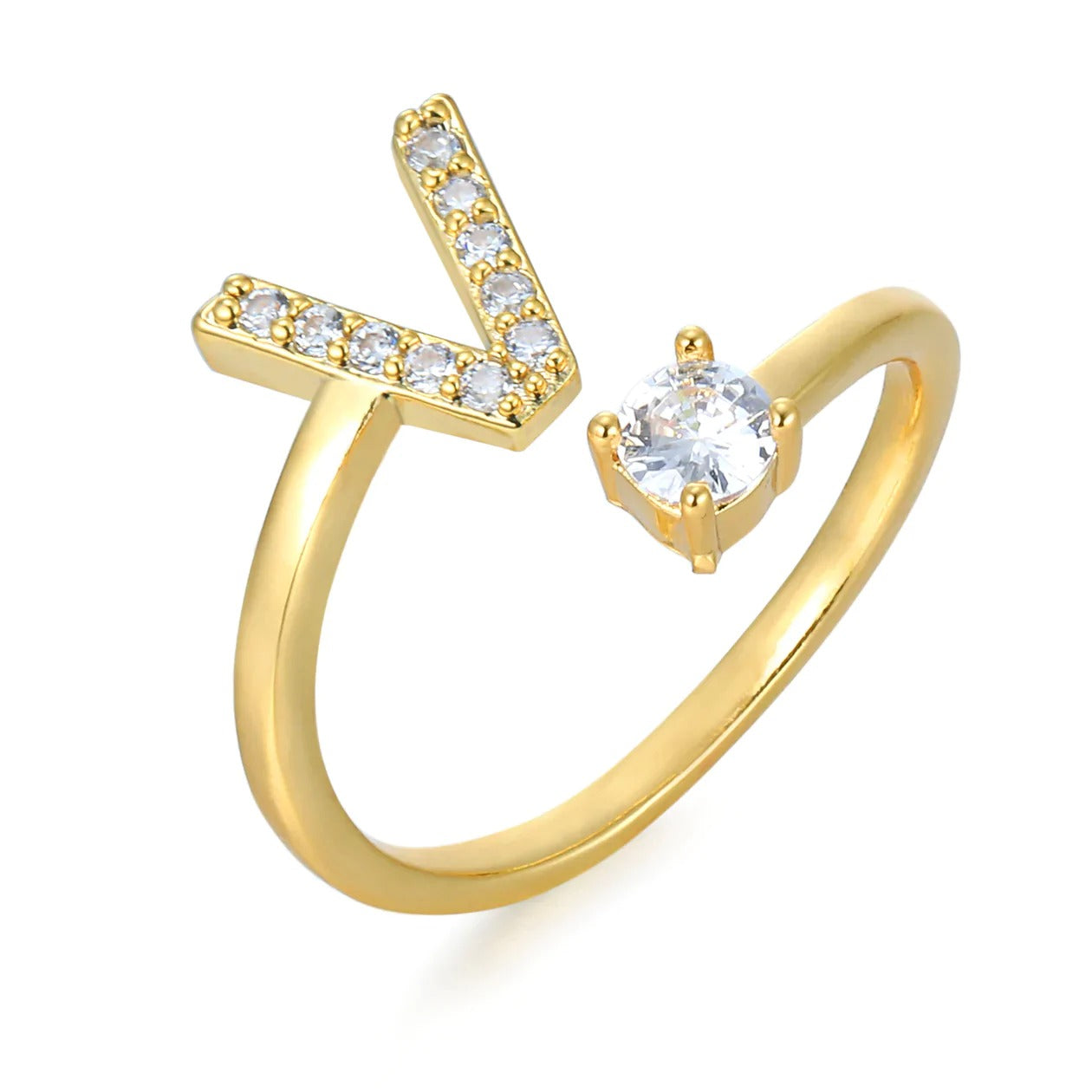 Cubic Zirconia Initial Ring