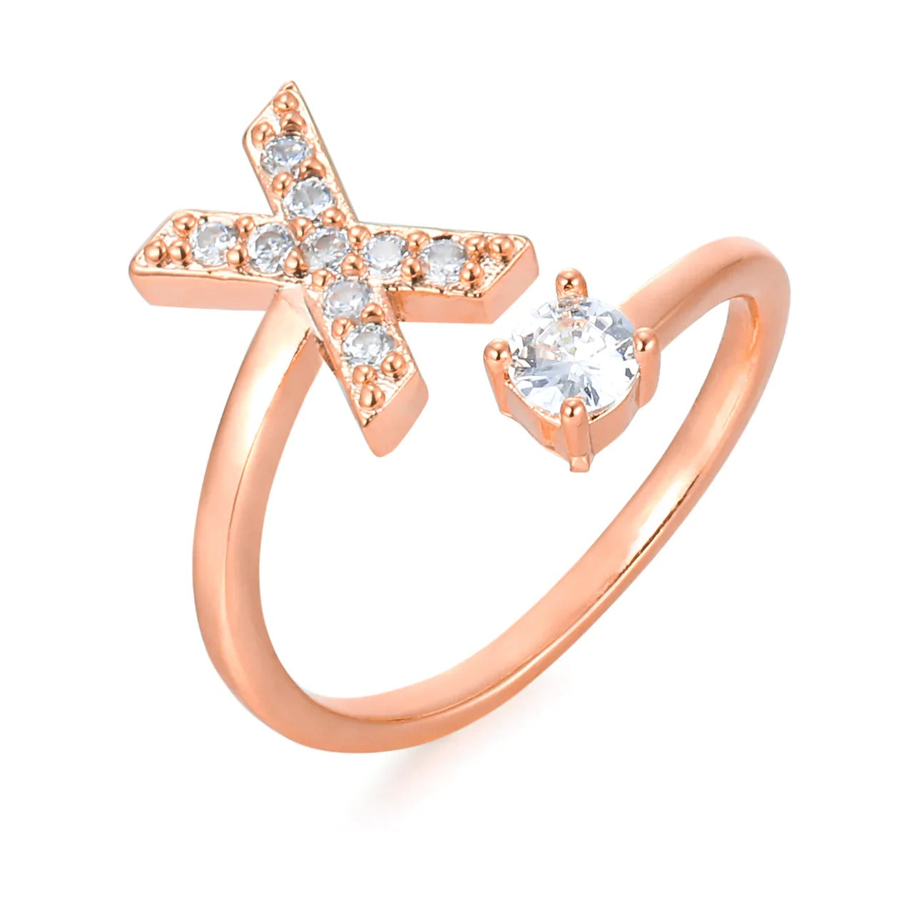 Cubic Zirconia Initial Ring