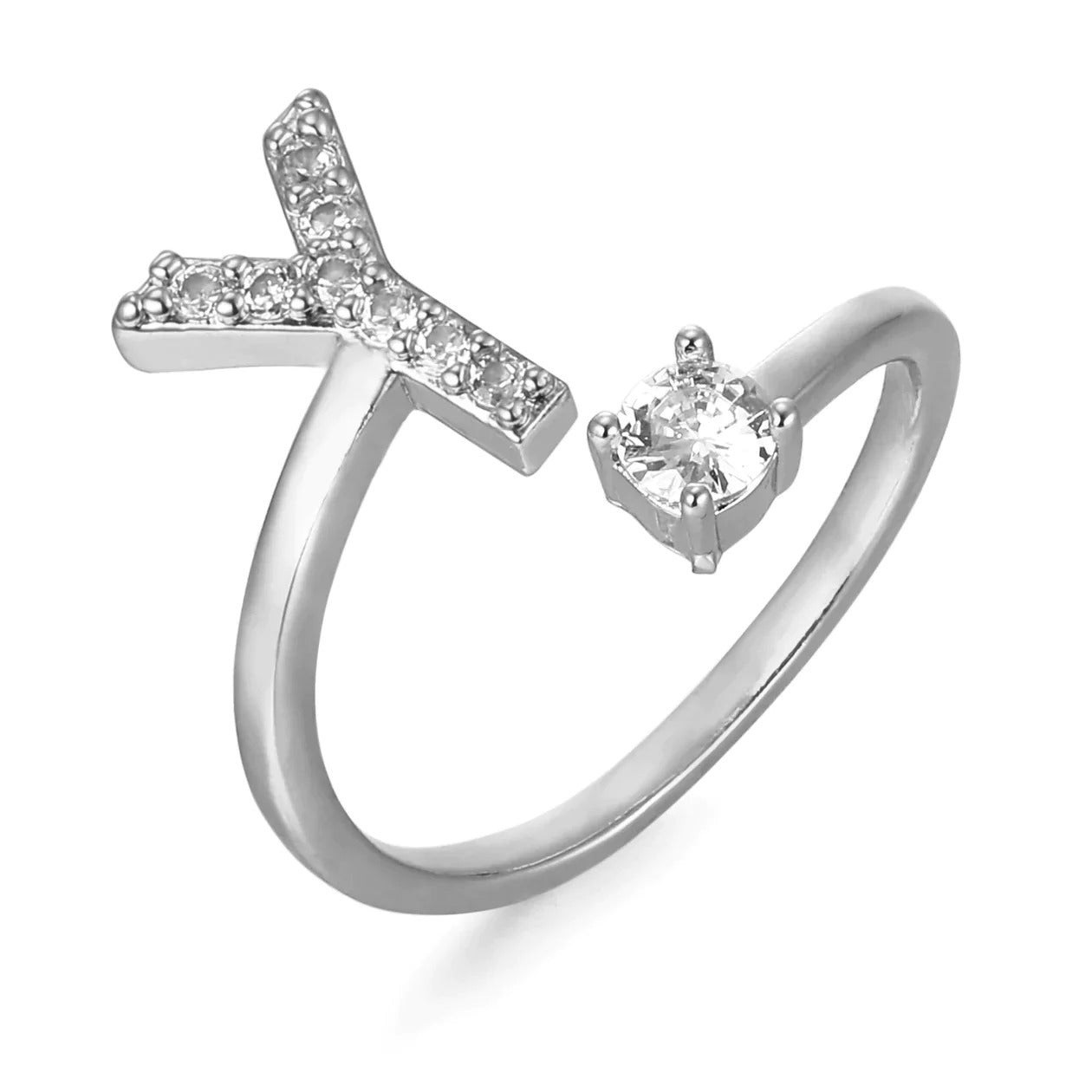 Cubic Zirconia Initial Ring