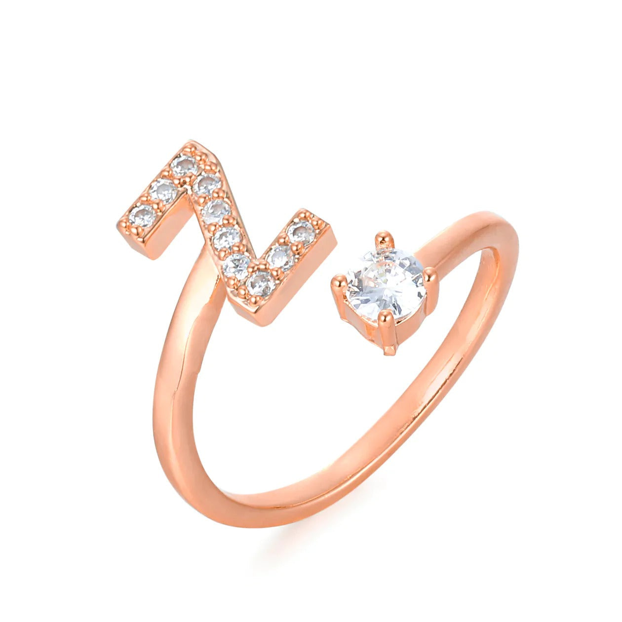 Cubic Zirconia Initial Ring